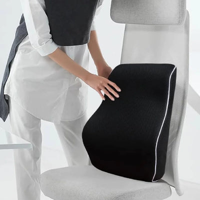 AirPosture™ Lumbar Cushion – Ergonomic Memory Foam Support for Back Relief